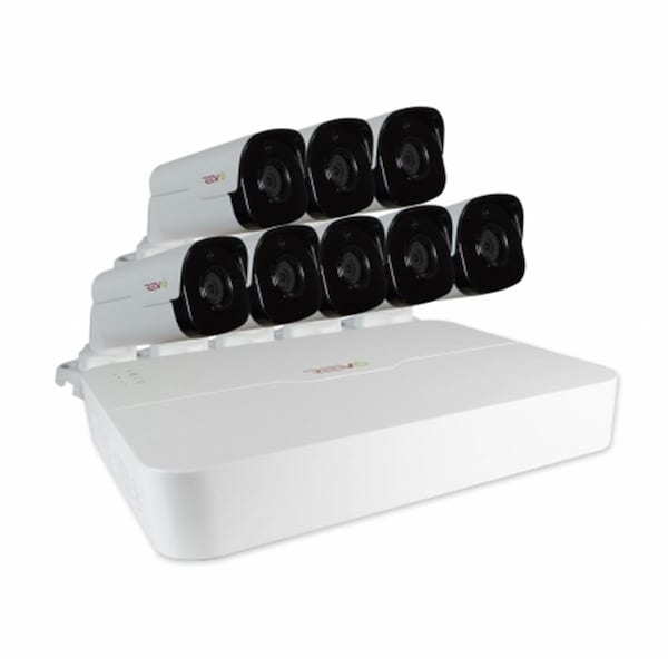 Revo America Ultra HD 8 in 2TB NVR Surveillance System with 8 x 4 Megapixel Bullet Cameras- White RU81B8G-2T - main